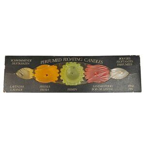 Vintage Set Of 5 Carberry Candles Perfumed Floating Handmade In Scotland